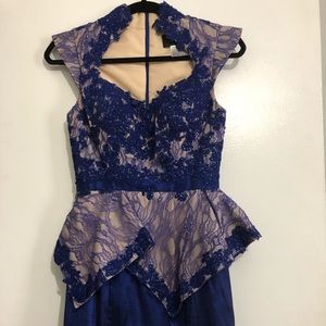 Navy blue prom dress
